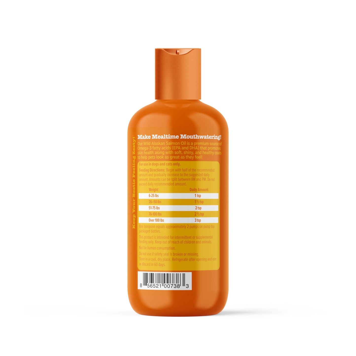Zesty Paws Salmon Oil for Dogs and Cats with Wild Alaskan Salmon Oil Omega 3 and 6 Fatty Acids with EPA DHA for Pets Supports Normal Skin Moisture and Immune System Function 8.5oz